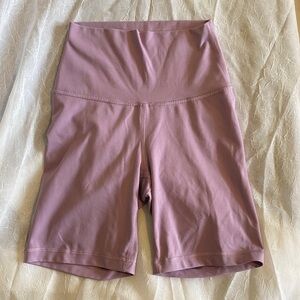 Yogalicious Mauve High-Waisted Bike Shorts